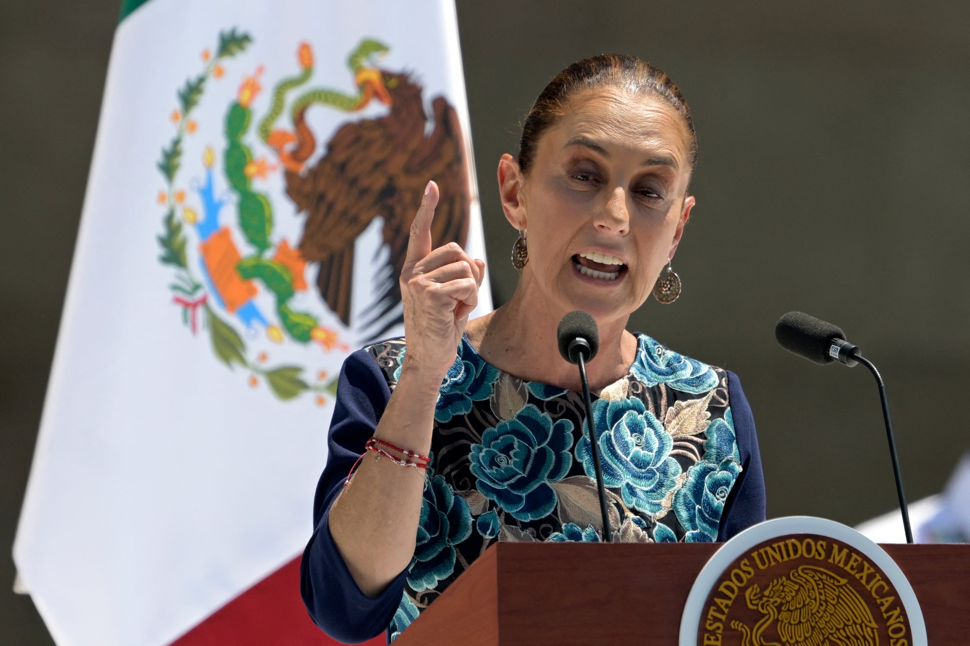 Claudia Sheinbaum, presidenta de México, dio un discurso por la imposición de aranceles de Donald Trump al acero y aluminio.