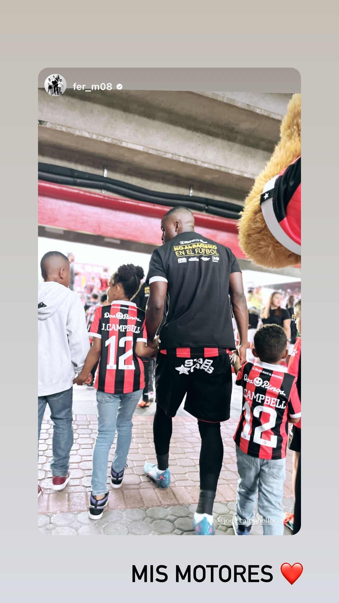 Joel Campbell dejó claro que sus hijos Brianna y Jayden son sus motores tras el clásico