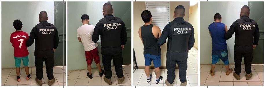 El sospechoso de 20 años fue detenido el lunes, a los tres los capturaron este martes. Foto OIJ.
