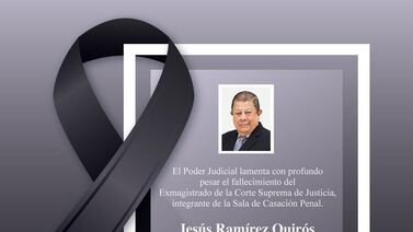 Luto en el Poder Judicial: muere el exmagistrado Jesús Ramírez Quirós