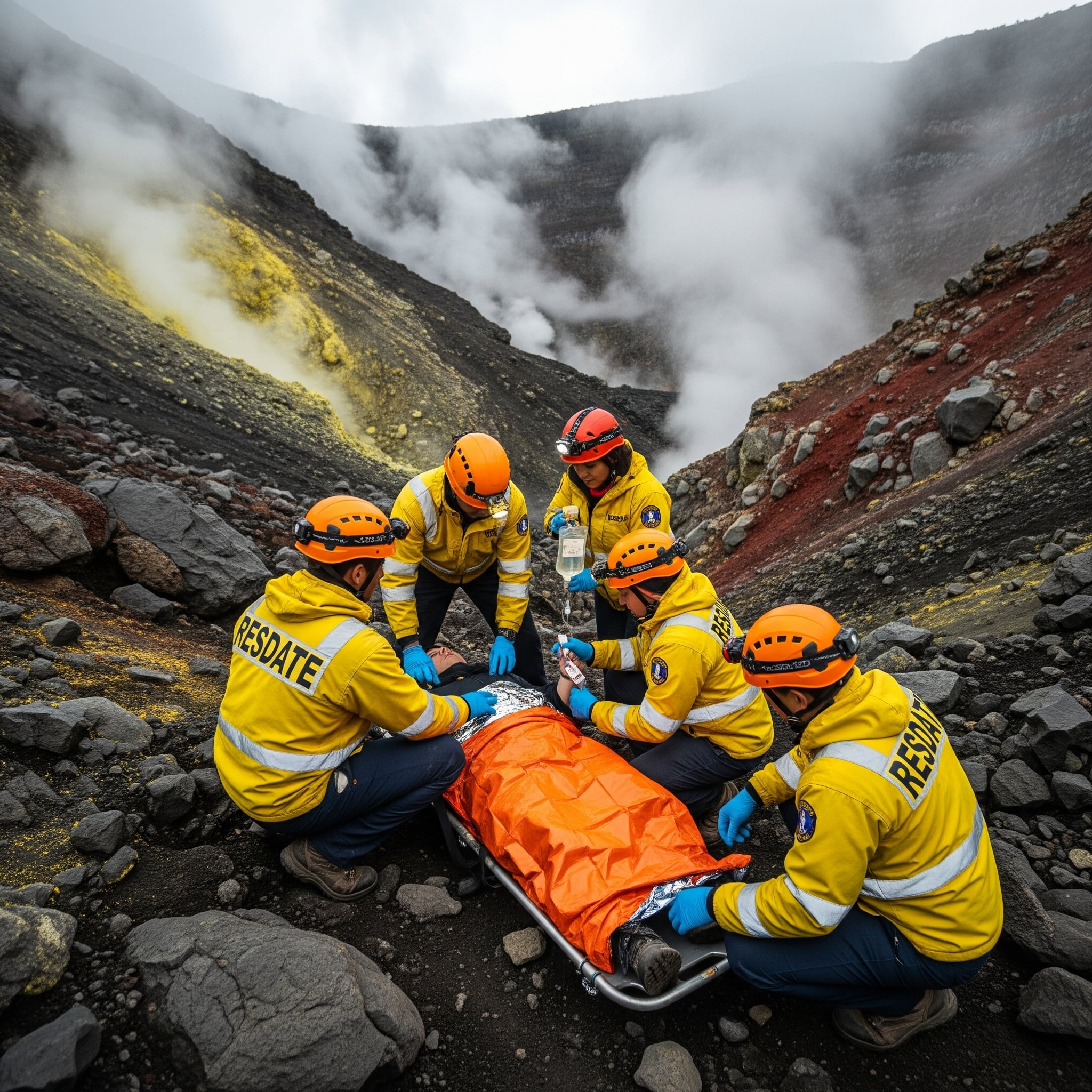 El rescate del fotógrafo fue un milagro para los rescatistas de aquel momento. Imagen creada con IA
