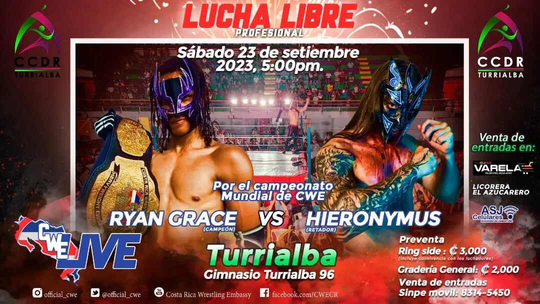 La CWE regresa este sábado a Turrialba. Foto: Facebook CWE