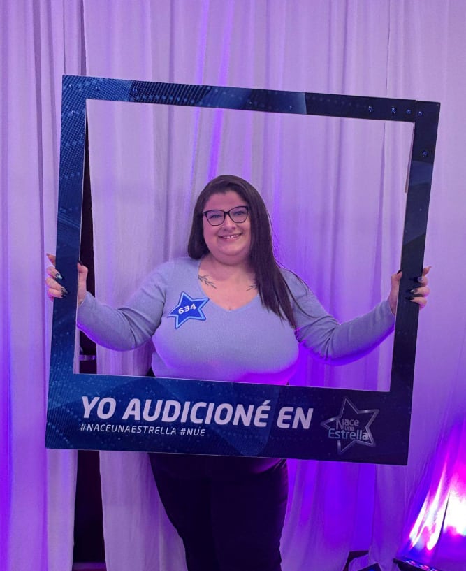 Aleska Barboza Jiménez, hija de René Barboza llegó a la audición de Nace una estrella 2025