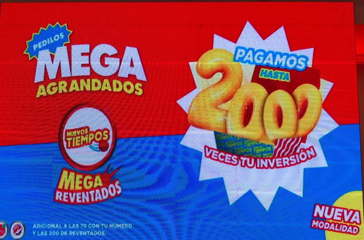 La JPS confirmó la salida, a partir de este lunes 4 de setiembre, de Nuevos Tiempos Mega Reventados, los cuales le dan la oportunidad de que se gane hasta dos mil veces lo que usted apuesta por un número.