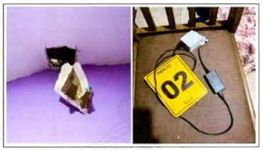 Fotos muestran las cámaras que sospechoso de matar a Junieysis habría escondido hasta en el baño de la casa para espiarla