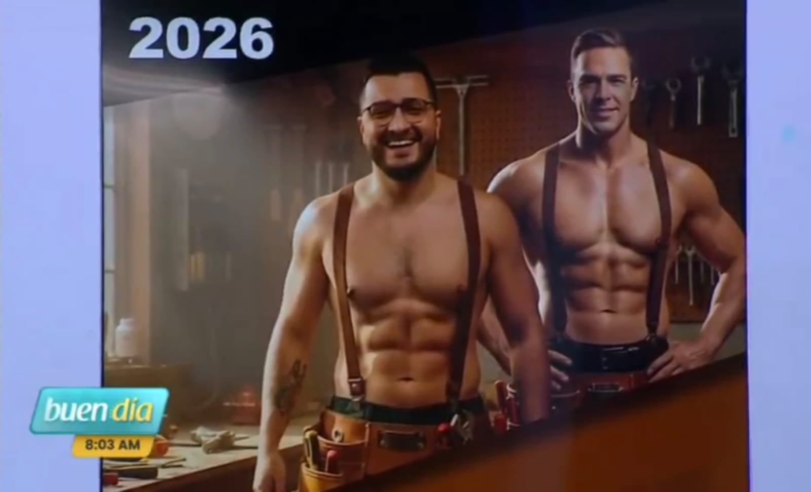 Calendario 2026 de Ítalo Marenco y Daniel Céspedes de Buen día.