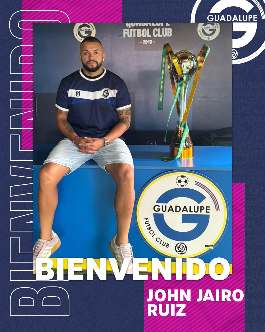 John Jairo Ruiz ya luce los colores de Guadalupe.