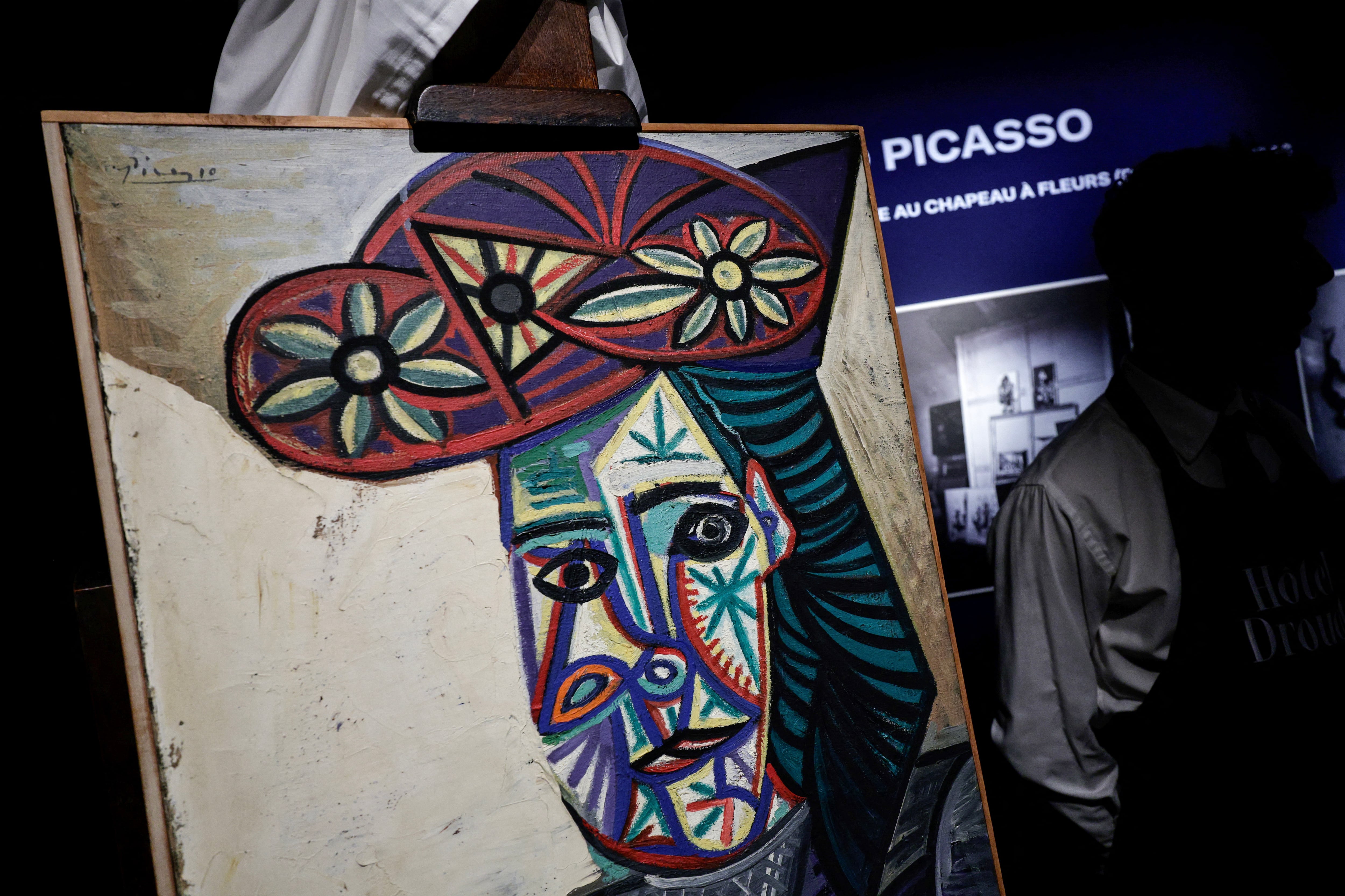 Este lienzo inédito de Picasso, pintado en 1943, podría alcanzar varios millones de euros en subasta. AFP