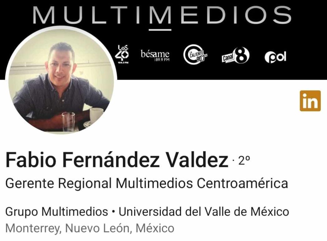 Fabio Fernández, novio de la periodista Fabiola Herra.