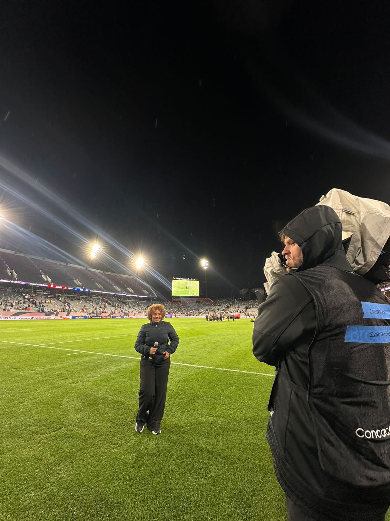 Periodista y locutora Rose Davis en la semifinal y final de la Copa Ora Femenina 2024 en San Diego, California, Estados Unidos