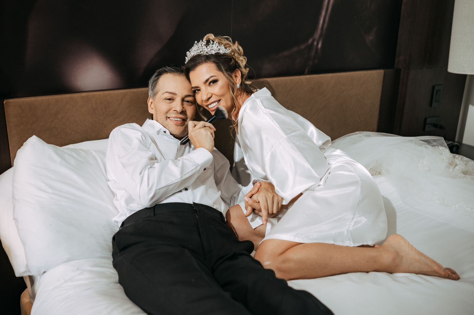 Maquillista Ángel Rafael González en la boda de la empresaria Yorleny Aguilar