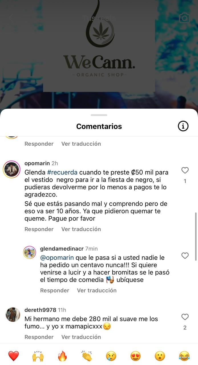 Este fue el comentario de Opo Marín que después eliminaron de la cuenta.