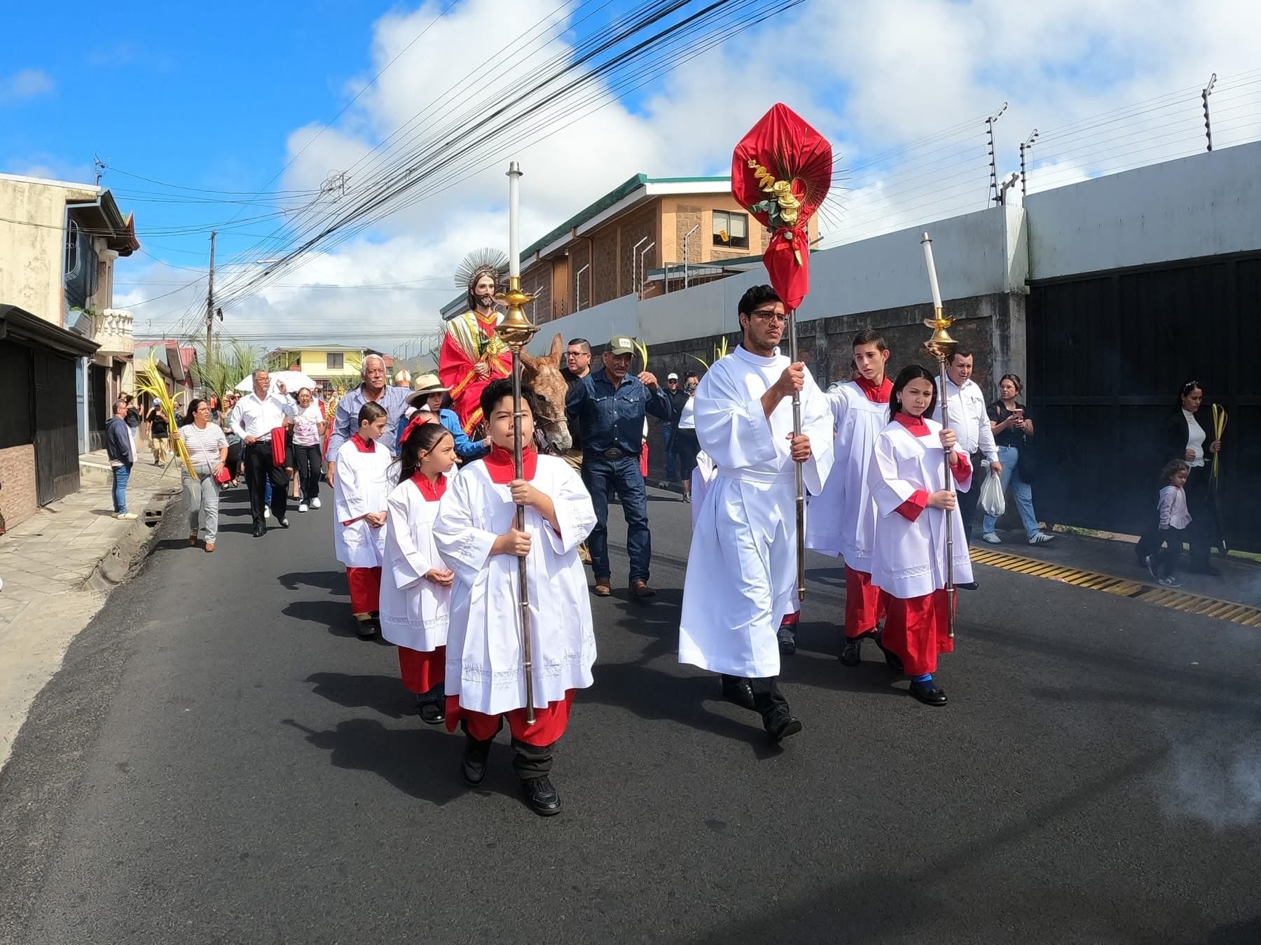Semana Santa 2026, domingo de ramos 29 de marzo. En la foto catedral de Cartago.