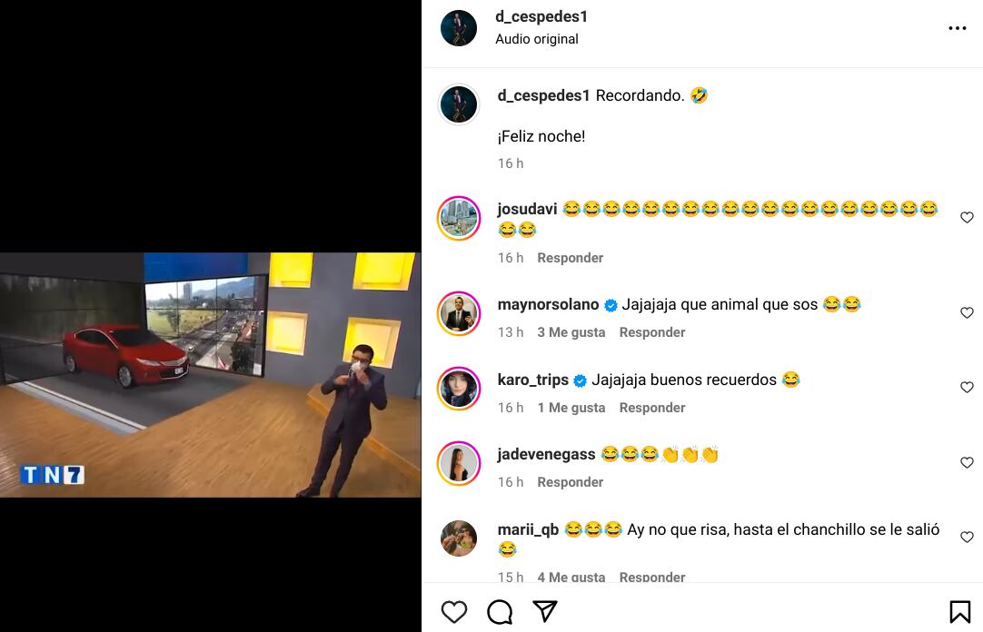 Daniel Céspedes, periodista de Teletica.