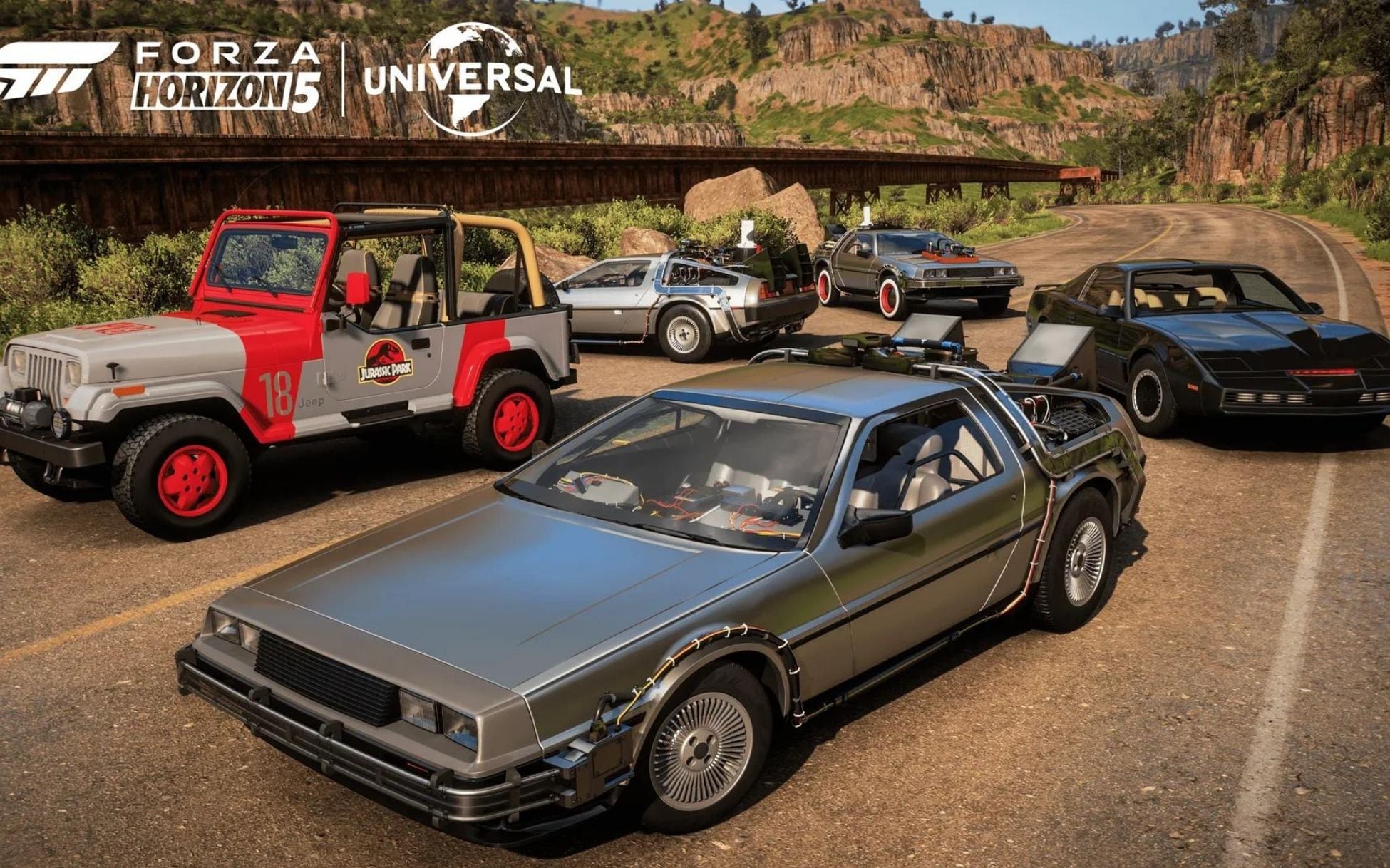 Xbox anunció la nueva colaboración de Forza Horizon 5 y Universal, que trae uno que otro carro popular. Foto: Forza.net.