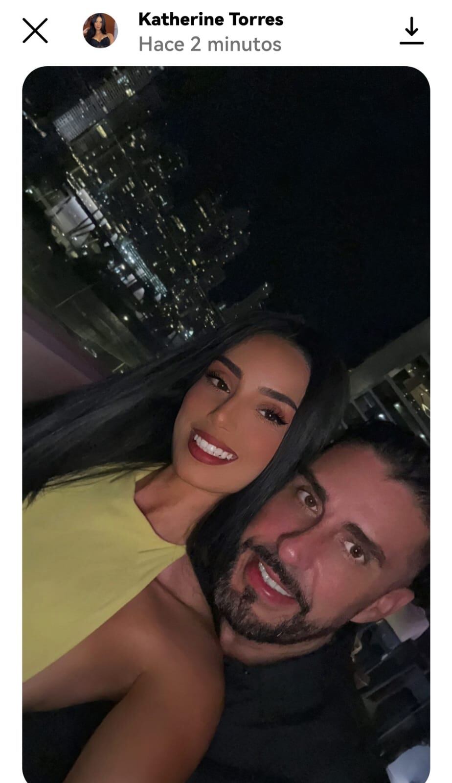 El empresario Asier Isusi y la modelo Katherine Torres. Instagram