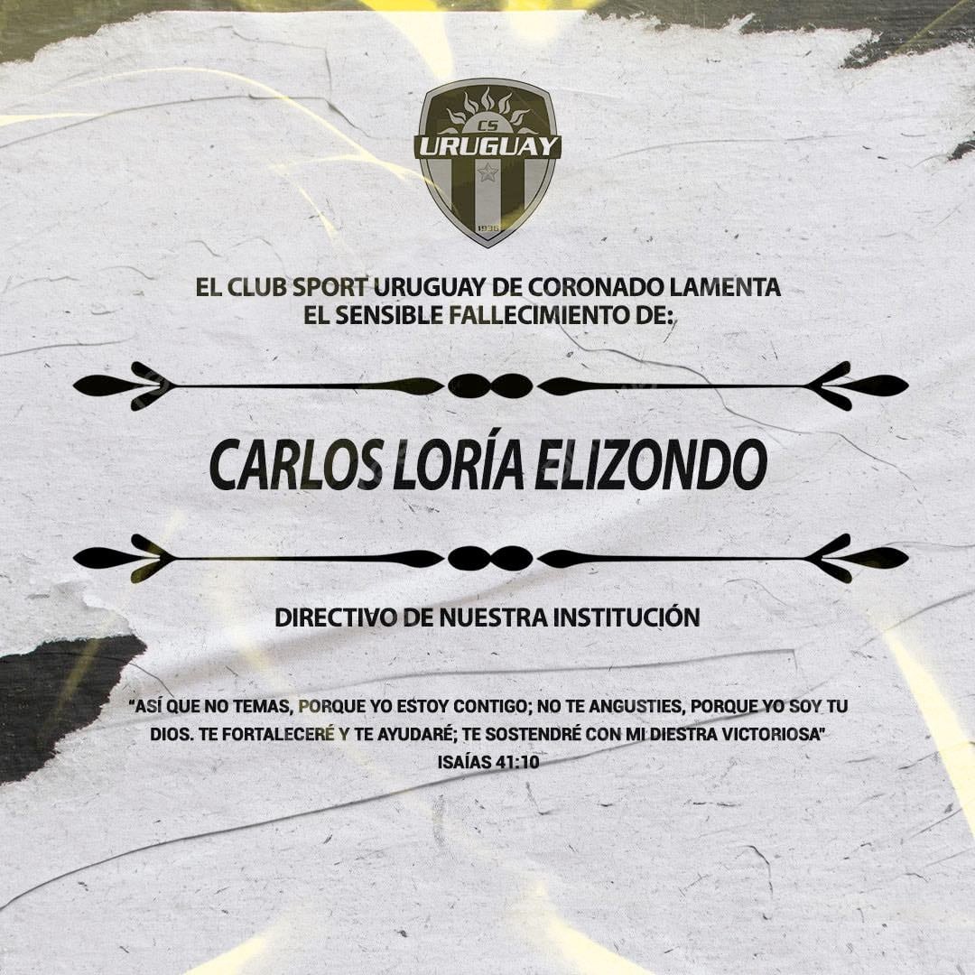 Fallece directivo del Club Sport Uruguay.