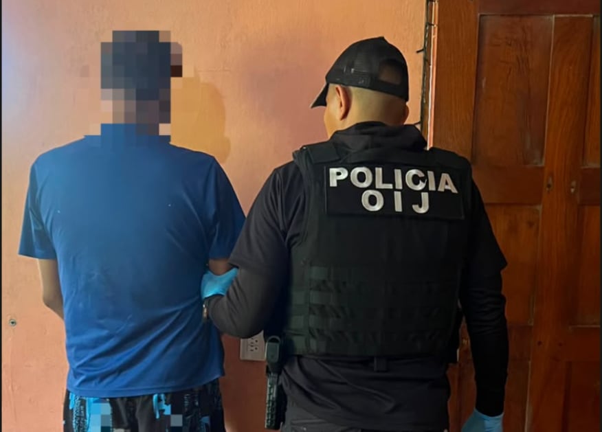El sospechoso fue detenido por medio de un allanamiento. Foto OIJ.