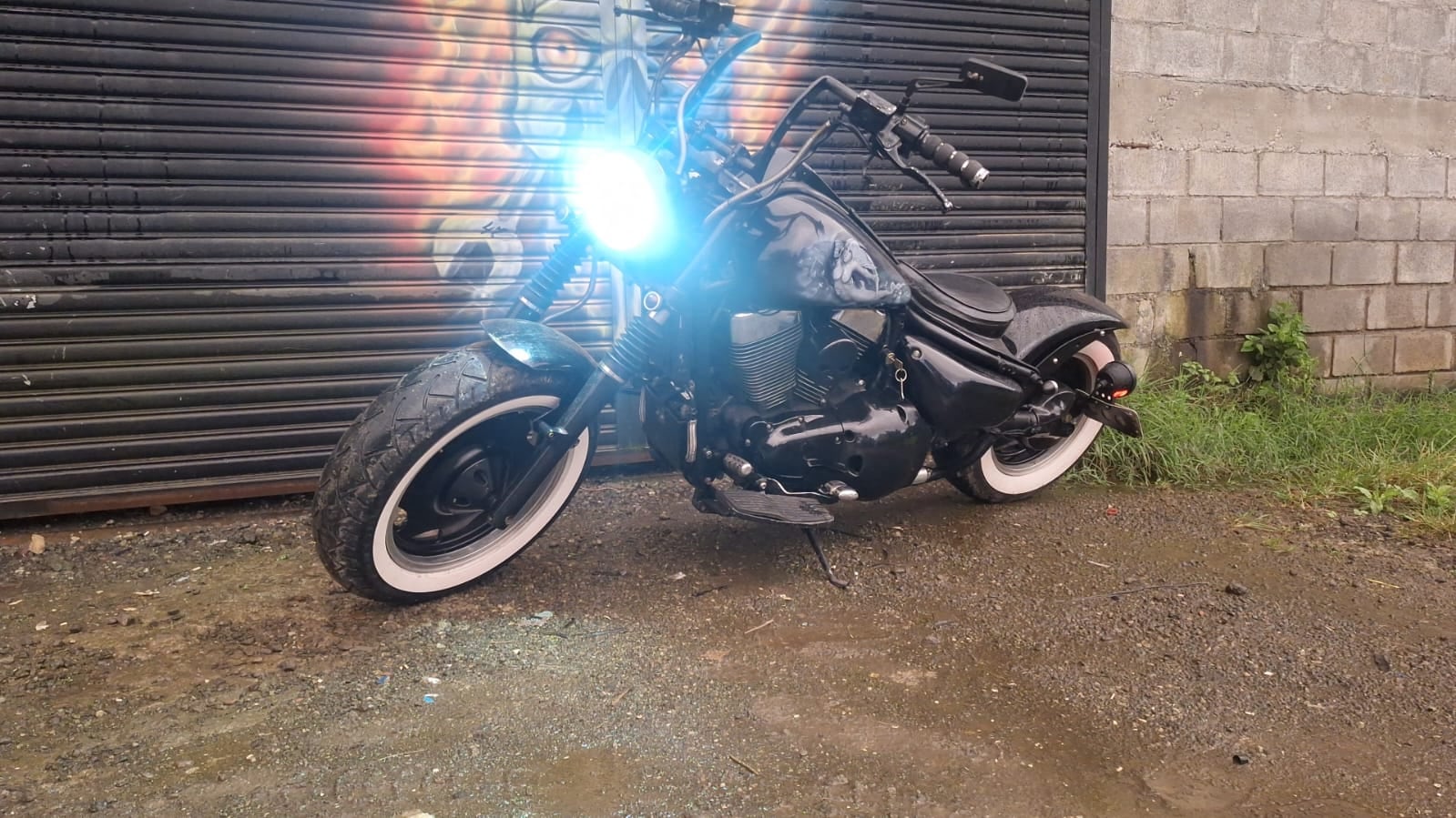 Marcos Barboza Fallas es el dueño de una Suzuki Intruder 1500 cc modelo 2001, Foto: Cortesía moto pandillera