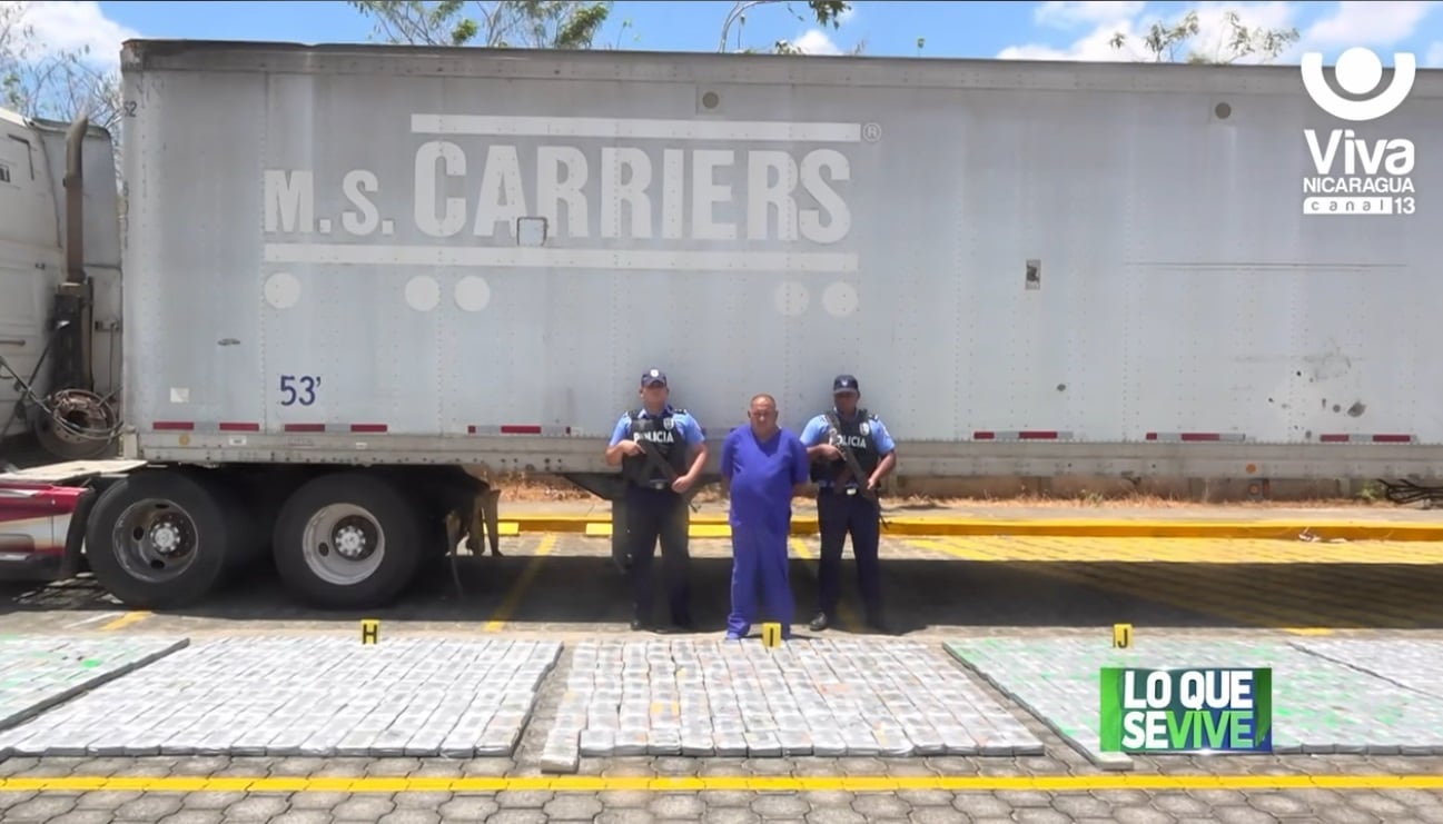 Decomiso de cocaína que salió de Costa Rica. Canal 13 de Nicaragua.