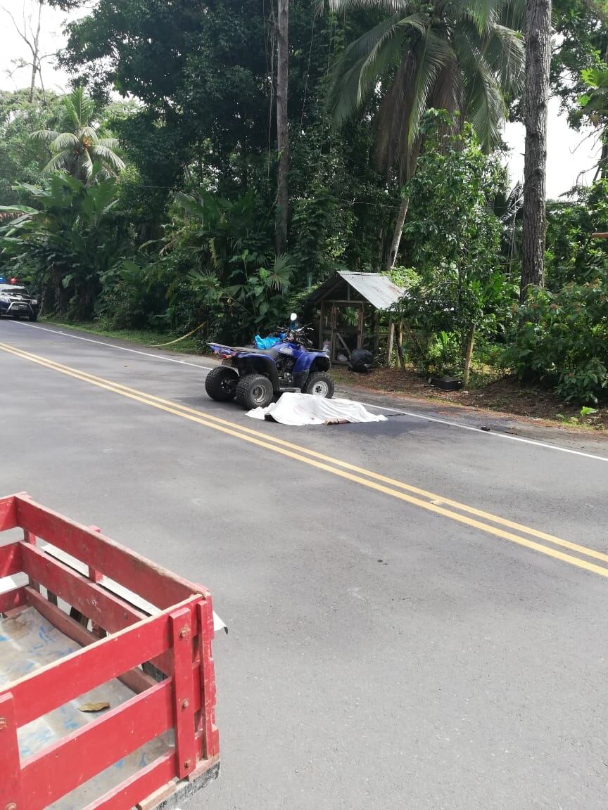 Adulto mayor muere en accidente con cuadraciclo en Punta Uva. Foto cortesía.