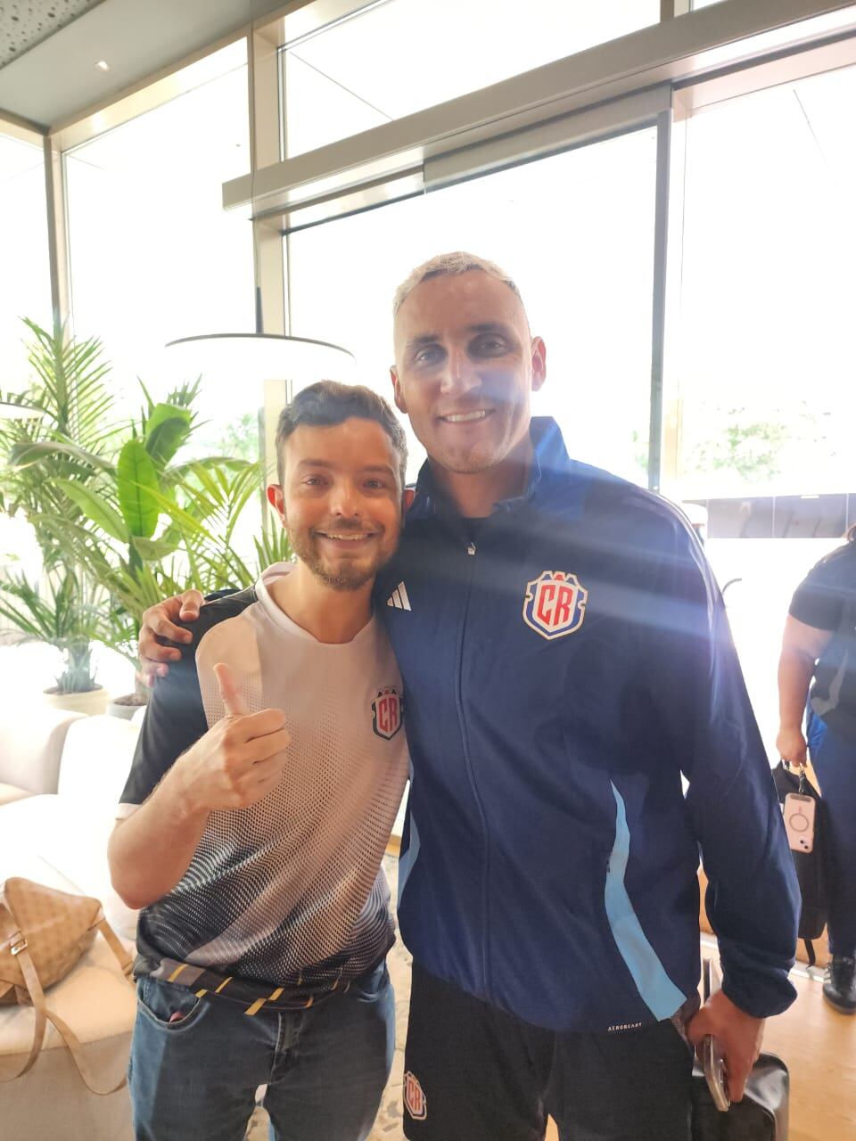 Andrés Rodríguez, es un tico que cumplió su sueño de conocer a Keylor Navas. Cortesía.