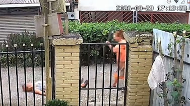 Cámara graba brutal ataque con machete de una mamá y su hija contra adulta mayor en Cartago