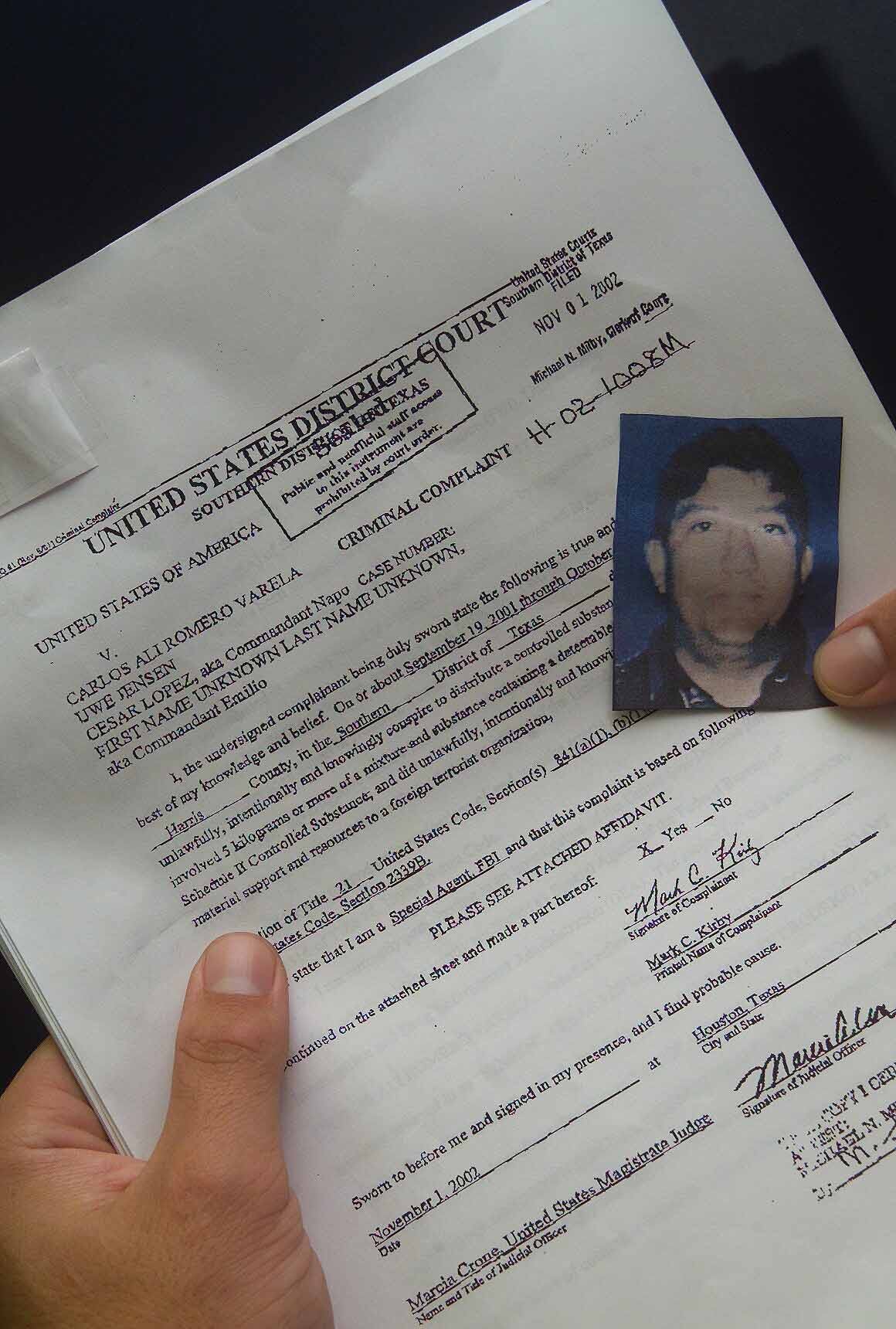 Paramilitares colombianos detenidos en Belén en el 2002- Foto Archivo.