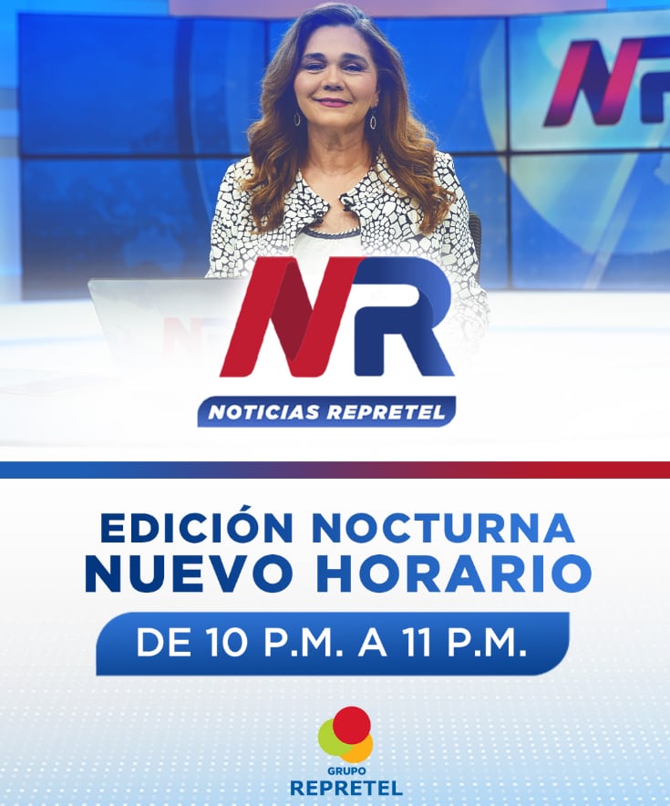 Noticias Repretel cambia de horario en su edición nocturna.