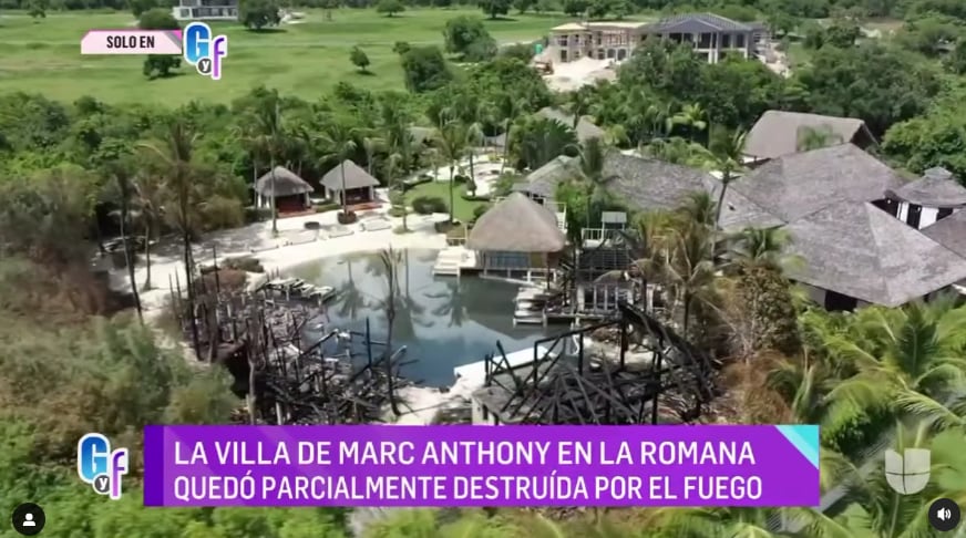 Marc Anthony se quema su mansión
