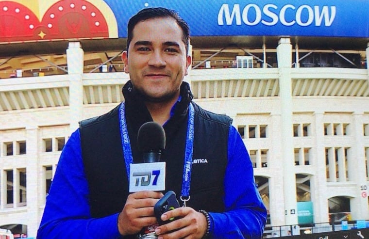 Periodista Miguel Calderón, exmiembros de Teletica Deportes.