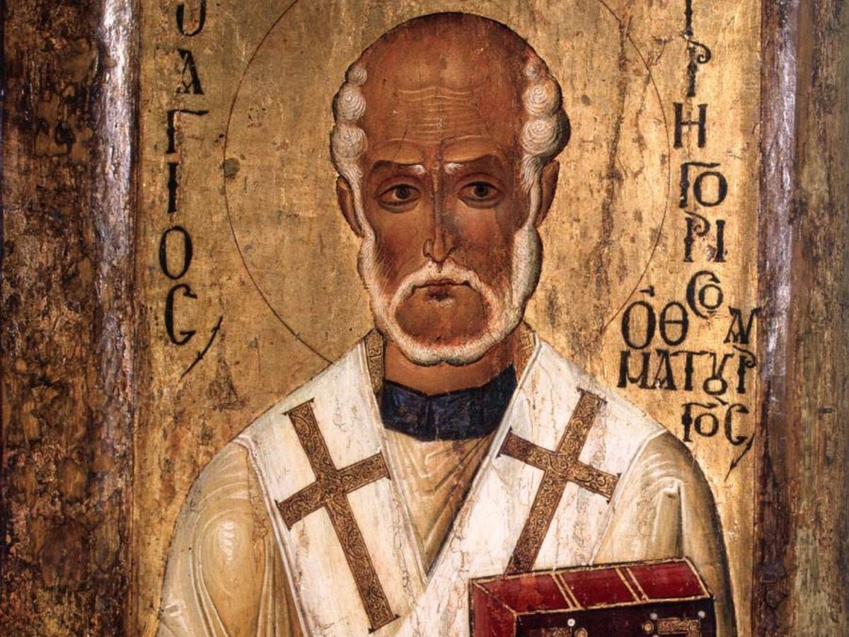San Gregorio Taumaturgo se ganó el sobrenombre de protector de las inundaciones por los milagros que realizó a lo largo de su vida.