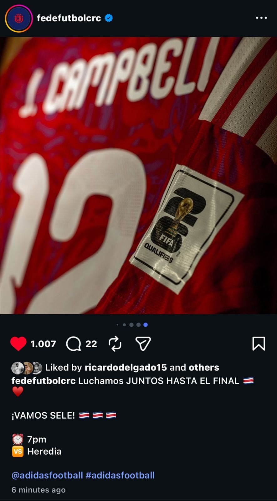 Error en las redes sociales de la Fedefútbol.