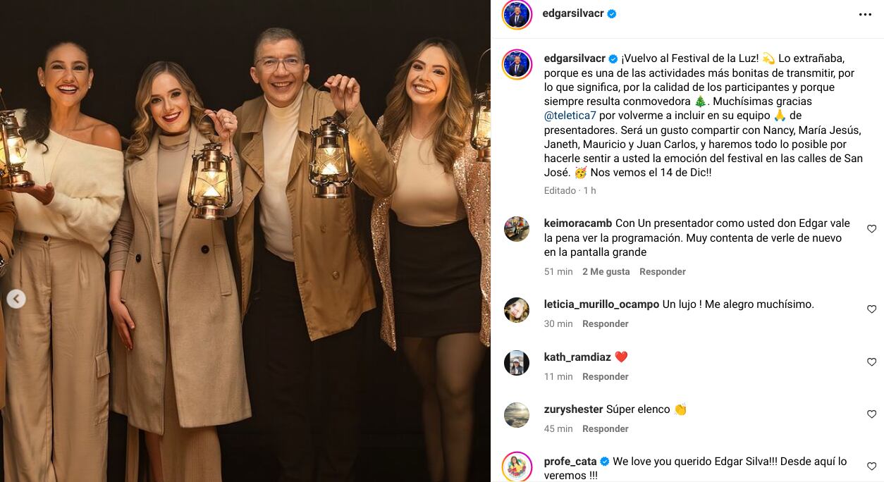 Édgar Silva, periodista y presentador de canal 7.