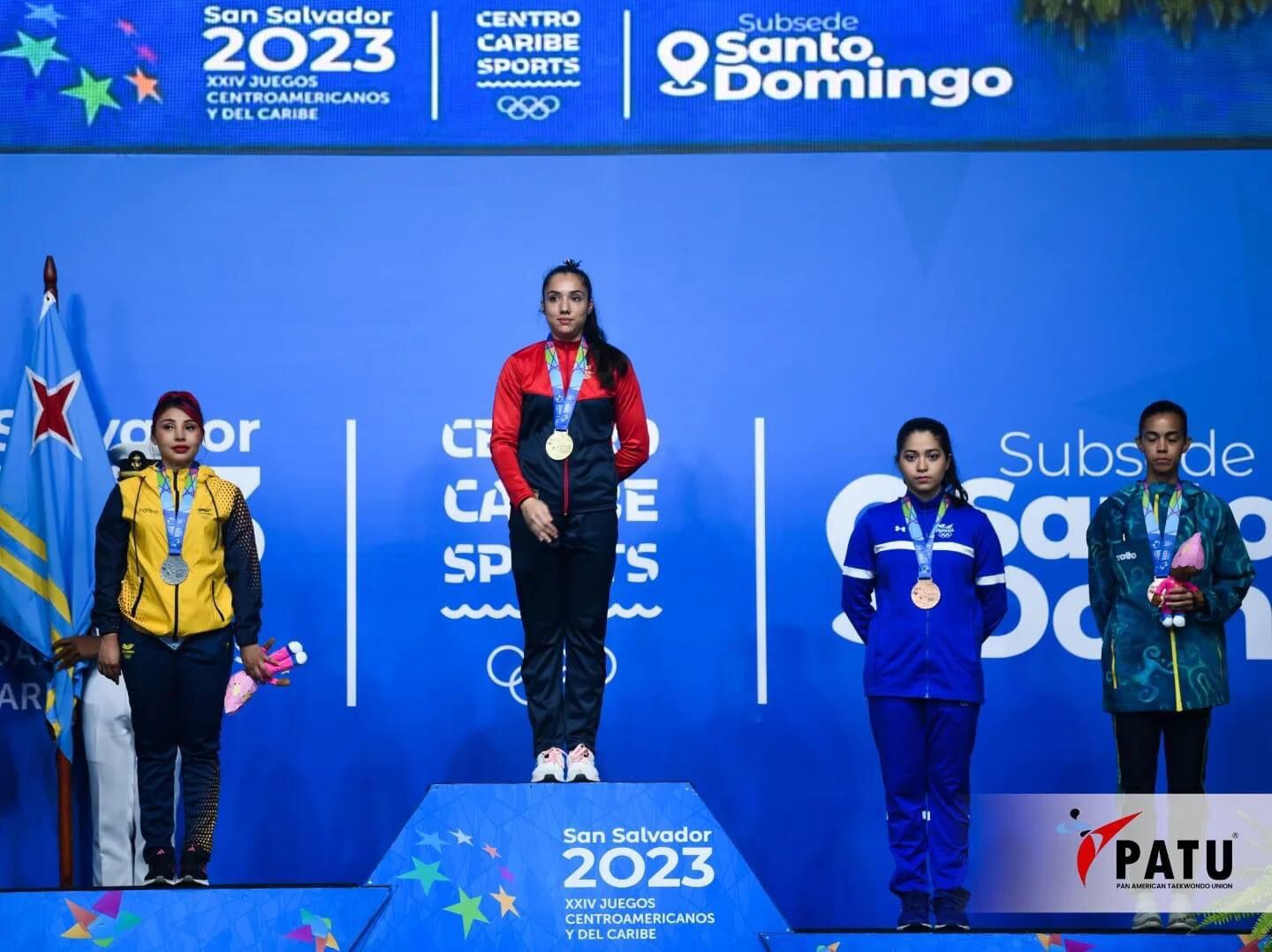 María Paula Salas Rodríguez es una taekwondista que tiene 20 años y ganó dos medallas de oro en taekwondo pumsae de los Juegos Centroamericanos y del Caribe San Salvador 2023