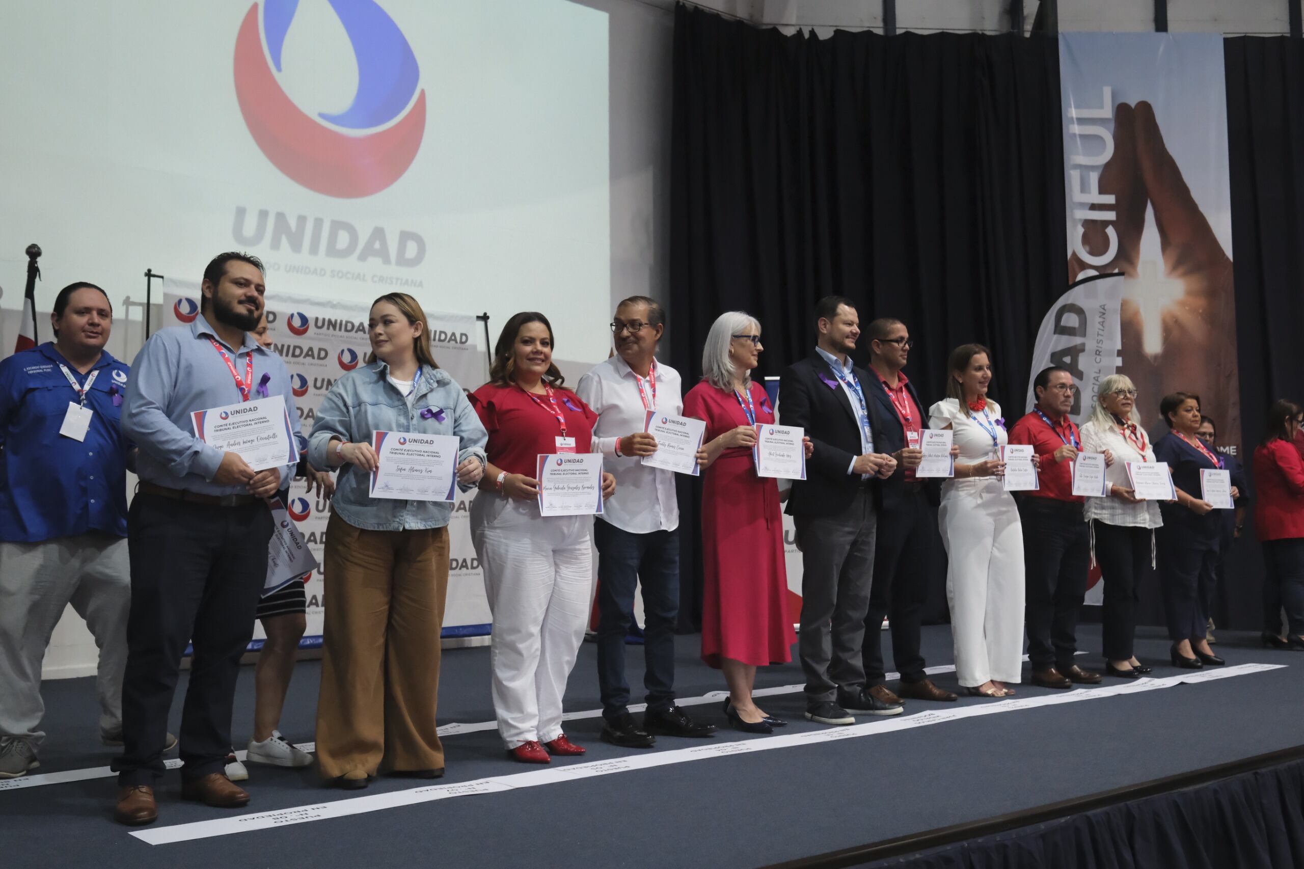 El Partido Unidad Social Cristiana (PUSC) realizó su Asamblea Nacional para ratificar los candidatos a diputados para las próximas elecciones presidenciales en febrero del 2026.
