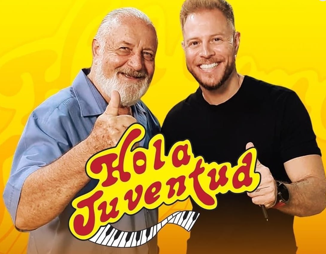 Mauricio Hoffmann, Natalia Rodríguez y Nelson Hoffmann en Sábado feliz