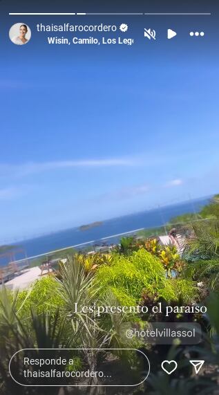 Esta fue una de las historias que compartió la presentadora con sus seguidores.