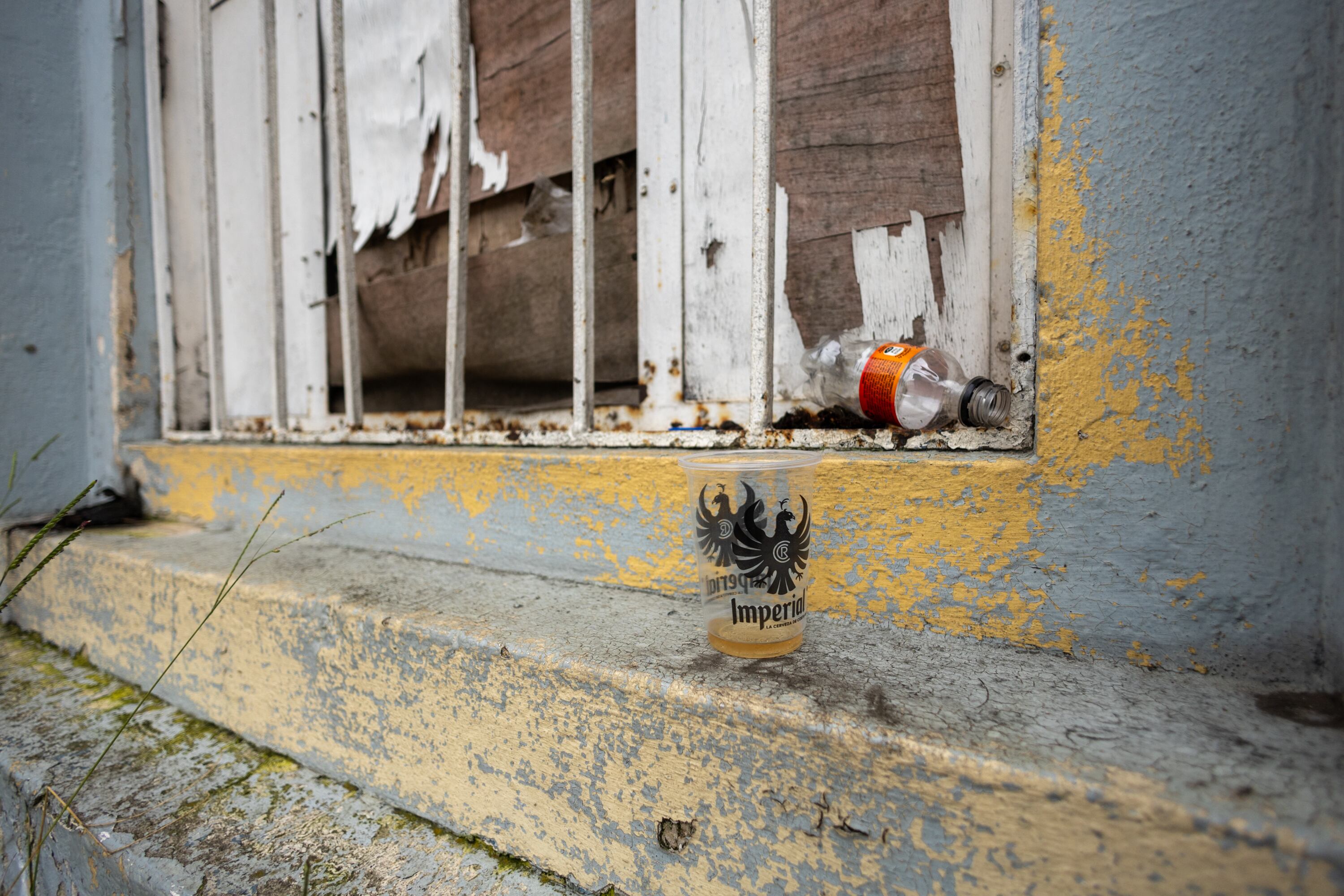14/11/2024, Cartago, fotografías del Gimnasio del Colegio de San Luis Gonzaga, para poder observar el deterioro en el que está el edificio abandonado.