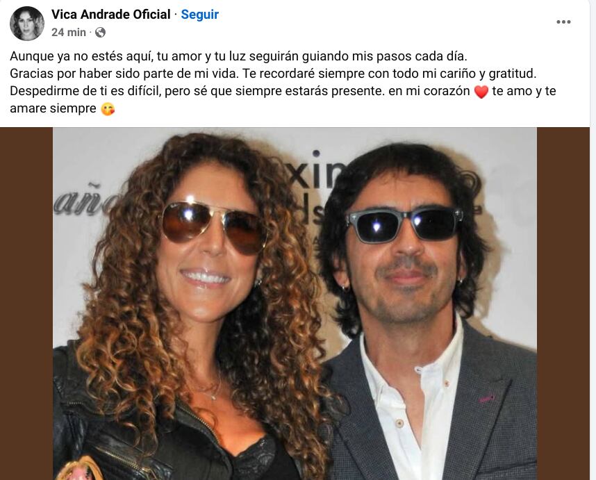 Vica Andrade ante la muerte de su esposo Memo del Bosque