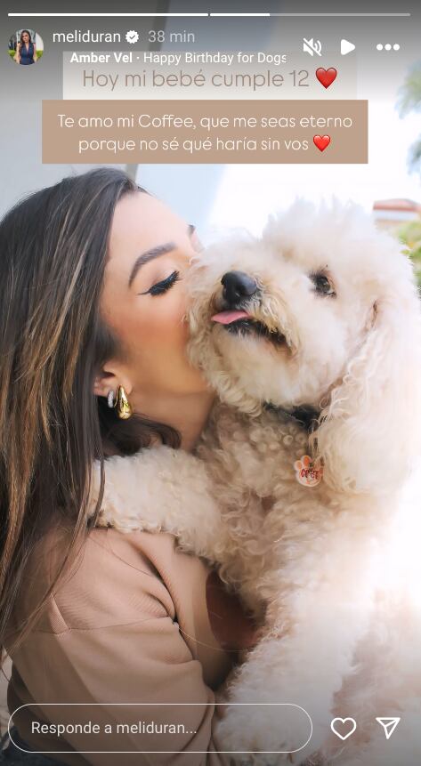 Melissa Durán desea que su consentido sea eterno porque sin él no sabría cómo vivir