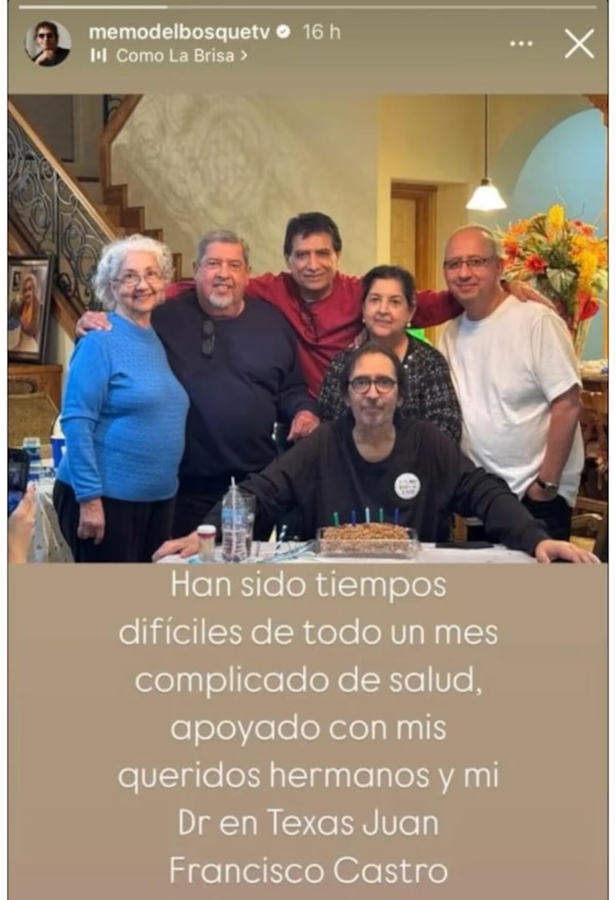 Memo del Bosque, esposo de Vica Andrade.