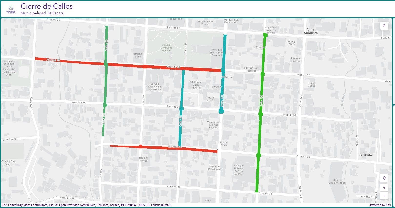 La Municipalidad de Escazú anunció que algunas calles en el cantón central están afectados por obras de mejora.