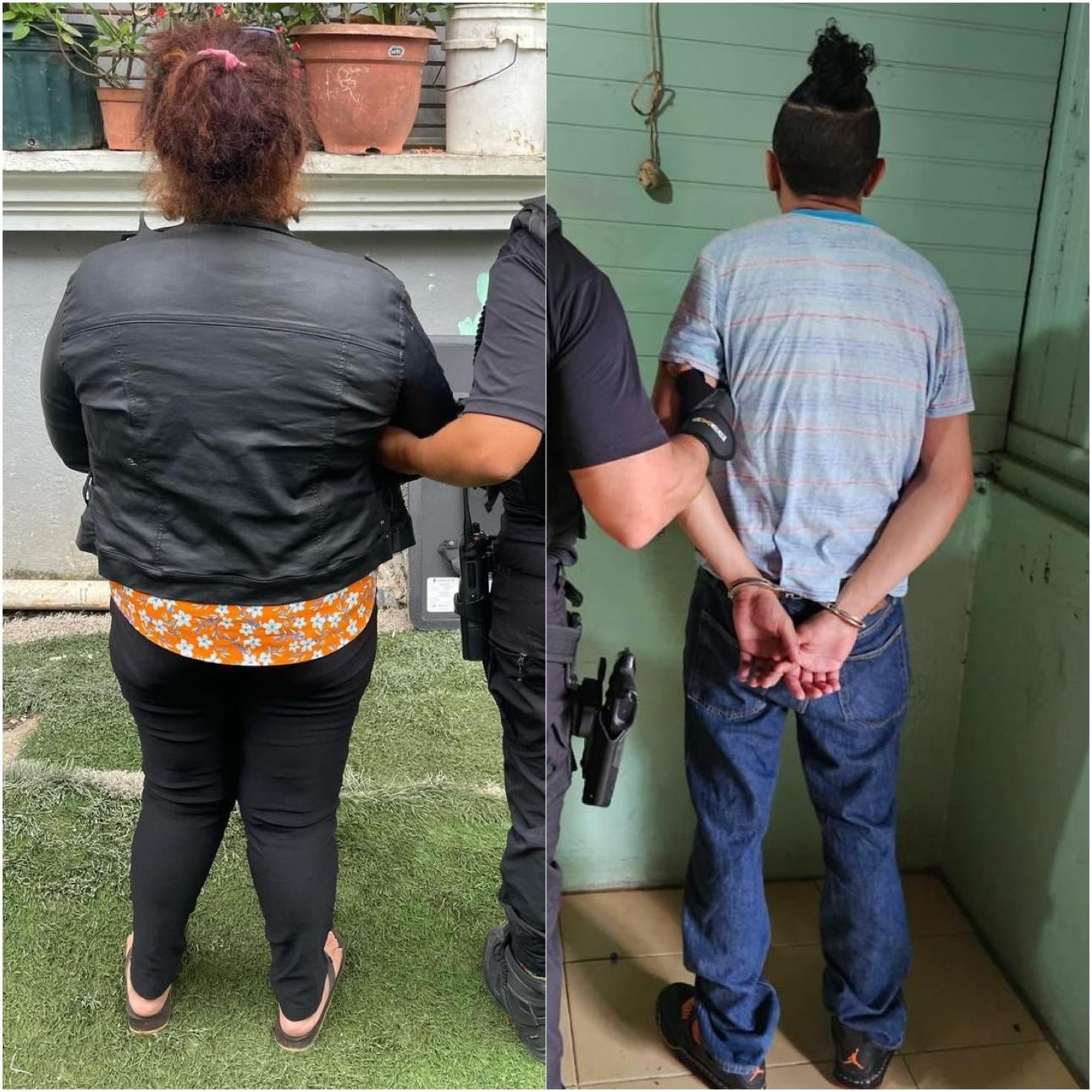 Con armas y municiones de guerra es como el OIJ de Guápiles detuvo a cuatro hombres y una mujer sospechosos de pertenecer a una banda que disputa territorio narco, se trata de un remanente de Castrol. Foto: OIJ