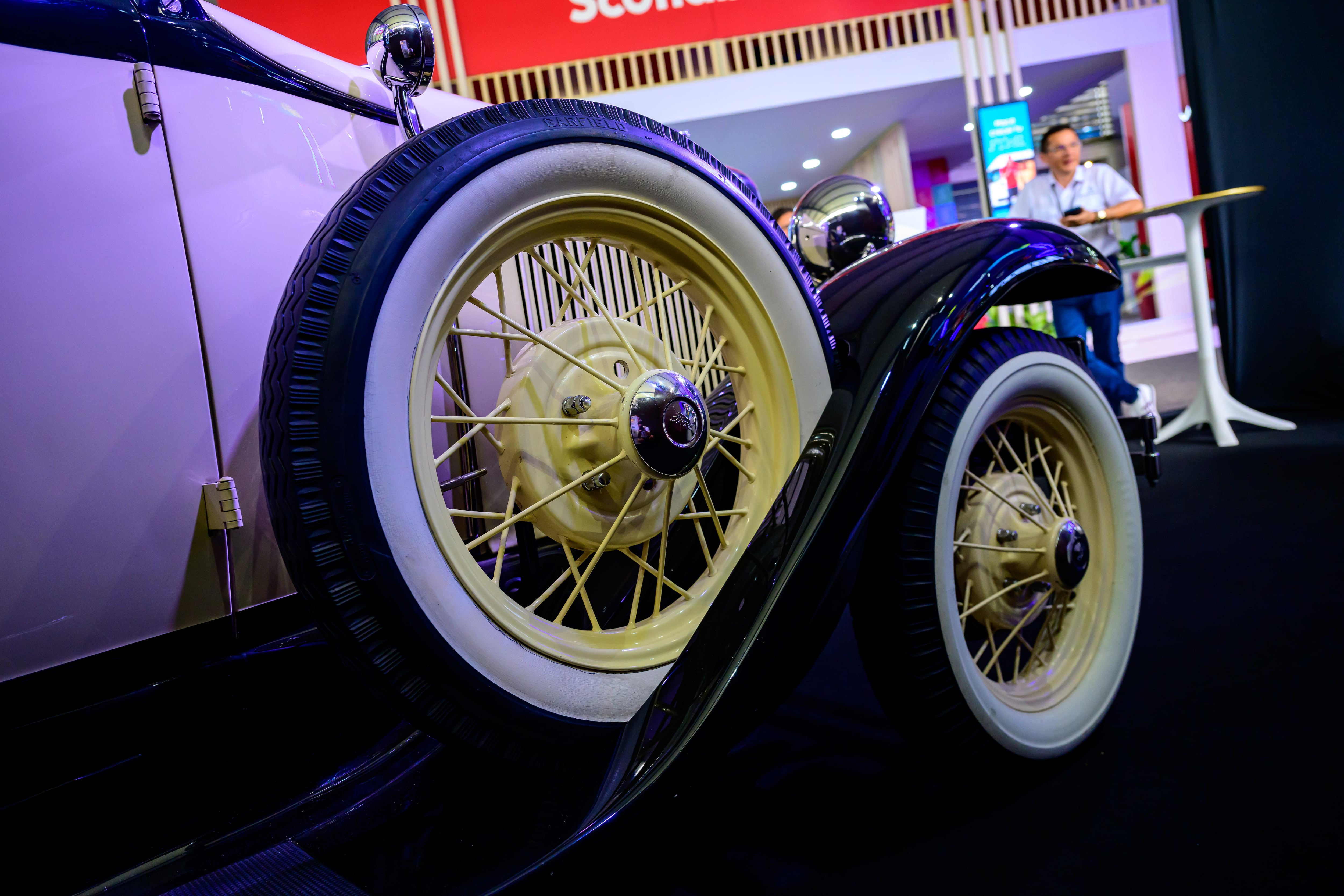 Carró clásico Ford 1930 propiedad de Juan Carlos Rojas, conocido como por tener la placa número ocho en Costa Rica.