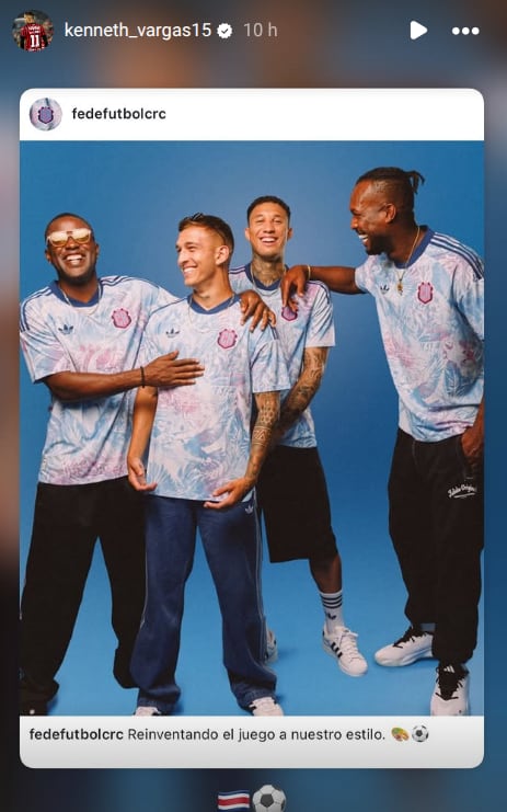 Kenneth Vargas reapareció en sus redes sociales, luego de ser sancionado por Alajuelense. Foto: Instagram Kenneth Vargas,