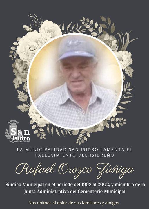 Rafael Orozco, es recordado como un hombre muy amable y servicial. Foto Municipalidad de San Isidro.