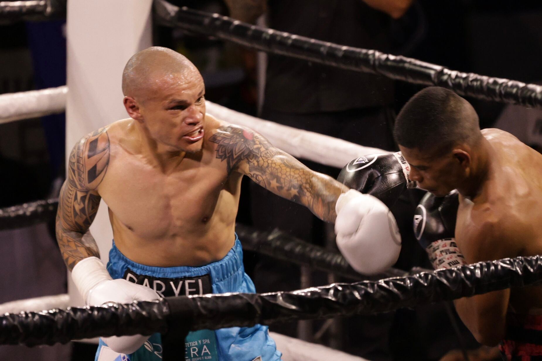 07/03/2025, Cartago, Polideportivo de Cartago, pelea por el campeonato mundial de la WBA, entre David “Medallita” Jiménez y Kevin Lara.