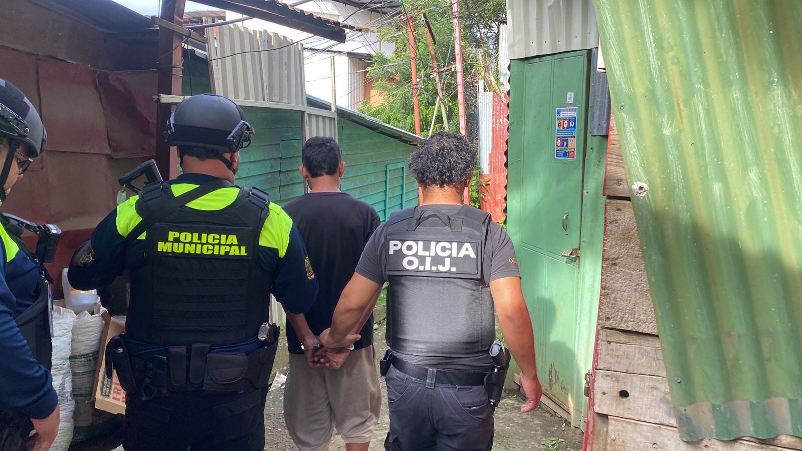 Detenidos en Heredia. Foto OIJ.