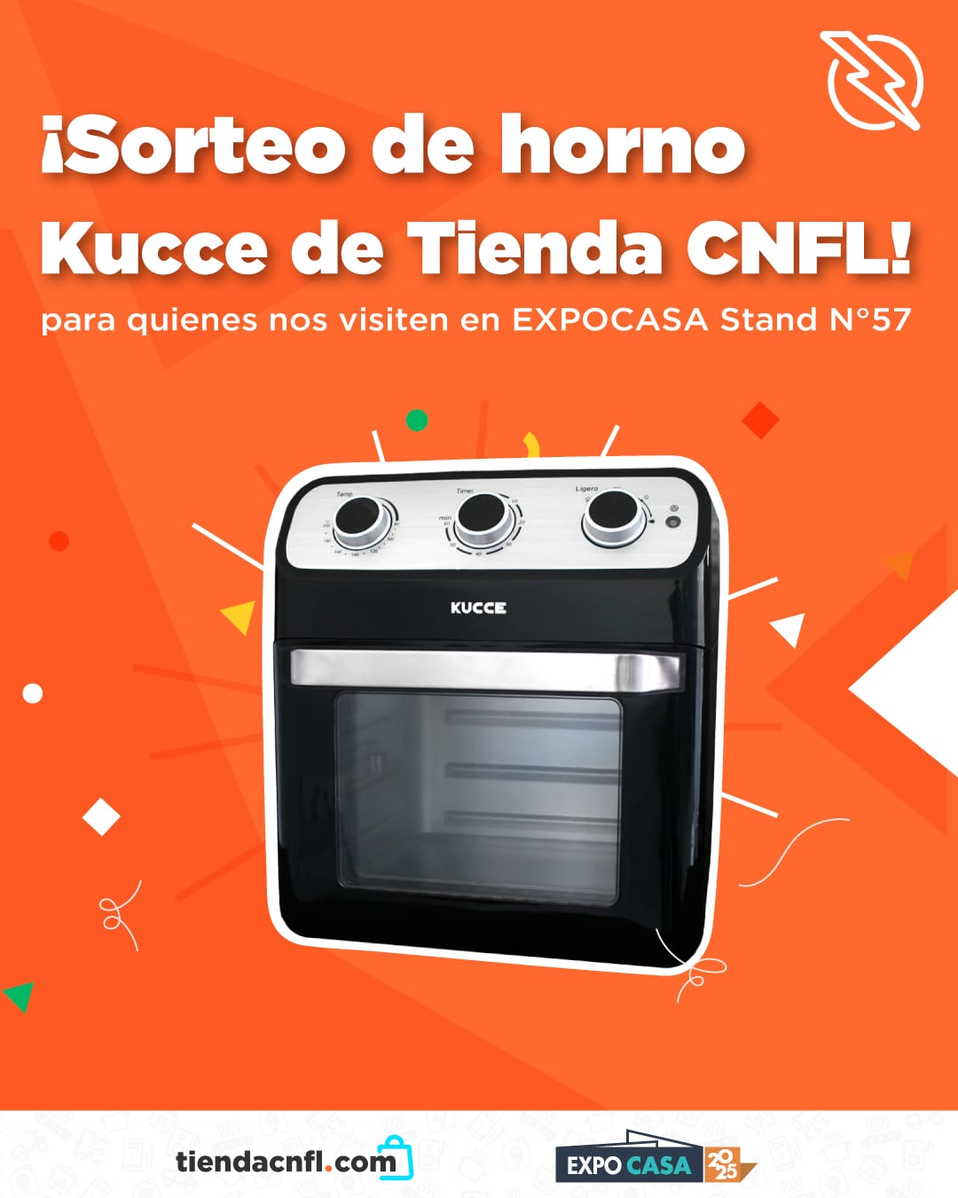 La tienda CNFL sorteará una freidora de aire y ofrecerá descuentos en ExpoCasa 2025.